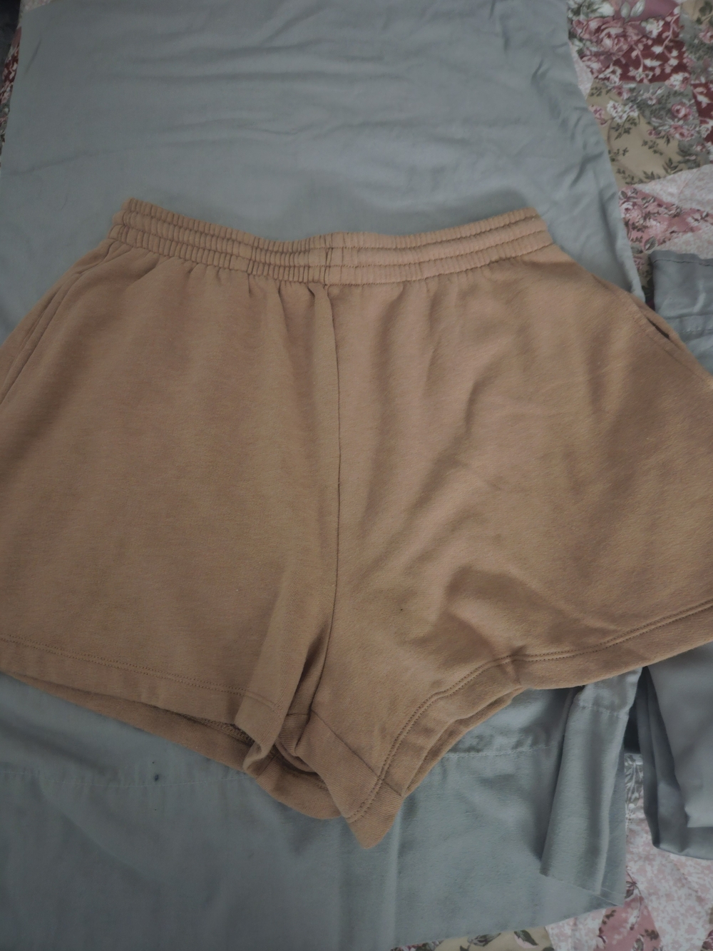 PINK Victoria's Secret Tan Drawstring Lounge Shorts